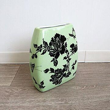 かわ畑貿易 陶磁器 花瓶 黒バラ 0901RTA013