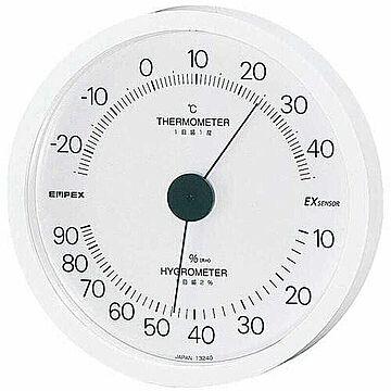 EMPEX 温度・湿度計 エクシード 温度・湿度計 壁掛用 TM-2301 ホワイト 管理No. 4961386230107