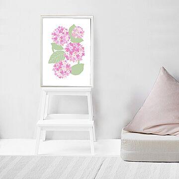 《ピンク紫陽花のポスター》A4サイズ