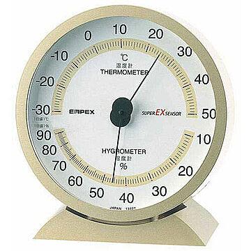 EMPEX 温度・湿度計 スーパーEX高品質 温度・湿度計 卓上用 EX-2718 シャンパンゴールド 管理No. 4961386271803