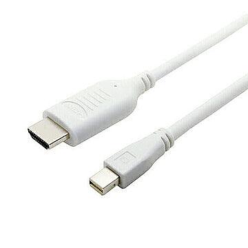 ミヨシ HDMI-ミニディスプレイポート変換ケーブル 1m ホワイト HDC-MD10/WH 管理No. 4951241134640
