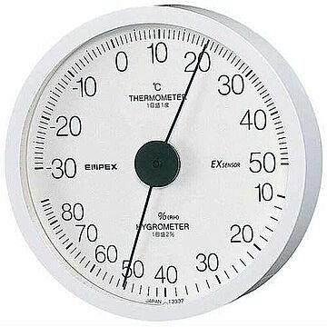 EMPEX 温度・湿度計 エクストラ 温度・湿度計 壁掛用 TM-6201ホワイト 管理No. 4961386620106