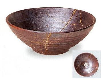信楽焼 陶器 手洗鉢 直径31cm コゲ火色