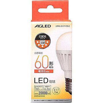 LED電球 E17 広配光 60形相当 電球色 アイリス LDA6L-G-E17-6T6-E 管理No. 4967576427708