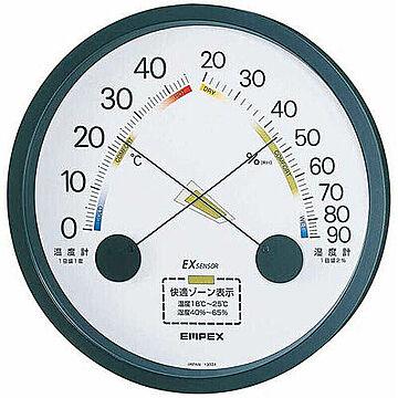 EMPEX 温度・湿度計 エスパス 温度・湿度計 壁掛用 TM-2332 ブラック 管理No. 4961386233207