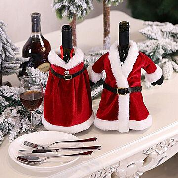 雑貨 ワインボトルカバー サンタくんorサンタちゃん ボトルカバー クリスマスデコレーション クリスマスパーティー かわいい デザイン サンタクロース ワイン