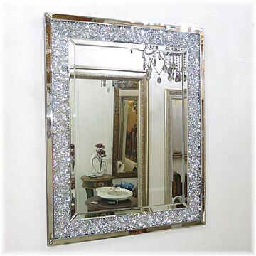 ☆新品 超豪華　オシャレなデザイン　大型デザインガラス装飾豪華掛け鏡鏡 かがみ カガミ ミラー 壁掛け 姿見 大型 卓上 おしゃれ