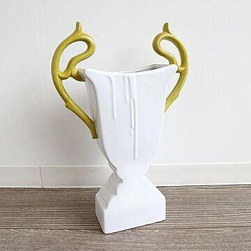 かわ畑貿易 陶器花瓶 ホワイト モダン 1212USC010