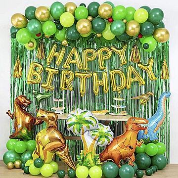 恐竜風船 HAPPY BIRTHDAY ガーランド セット 子供用誕生日飾り