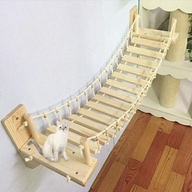 ペット 用 猫 はしご 壁付け 吊り橋 キャットウォーク キャットタワー キャットラダー 可愛い ねこ 猫用 バースデーギフト お誕生日祝い 玄関