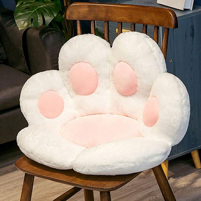 椅子 クッション 猫 肉球 ホワイト 70×60cm 抱き枕 ぬいぐるみ 動物 ネコ 猫ちゃん CAT アニマル かわいい