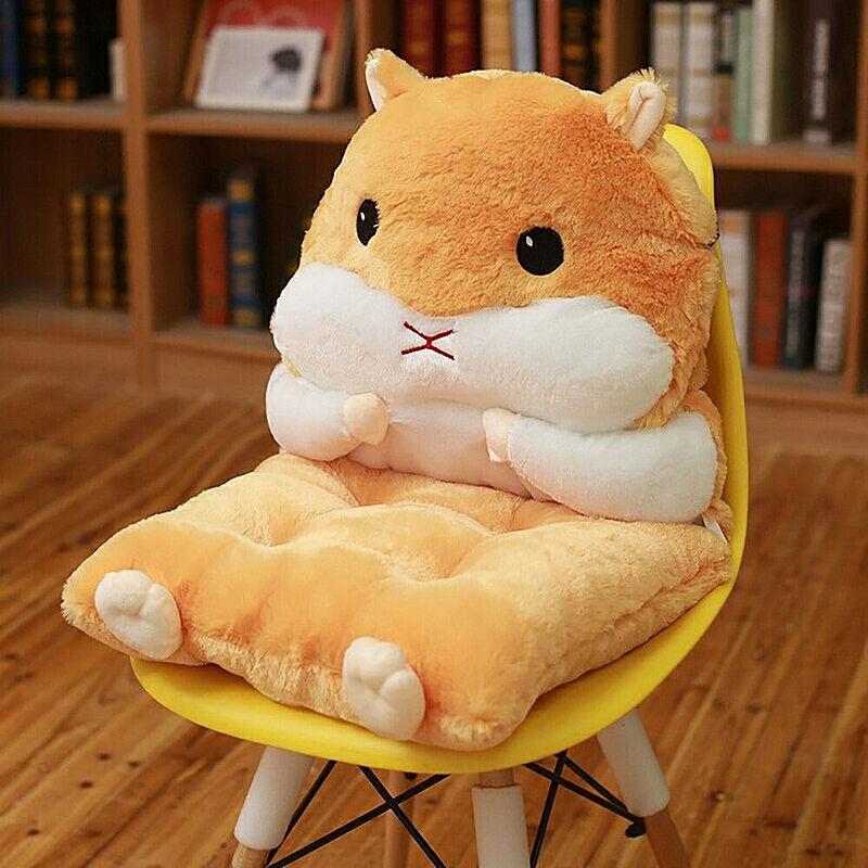 クッション 椅子 ハムスター おもちゃ 背もたれクッション ぬいぐるみ 抱き枕 動物 アニマル ネズミ アニマルクッション かわいい